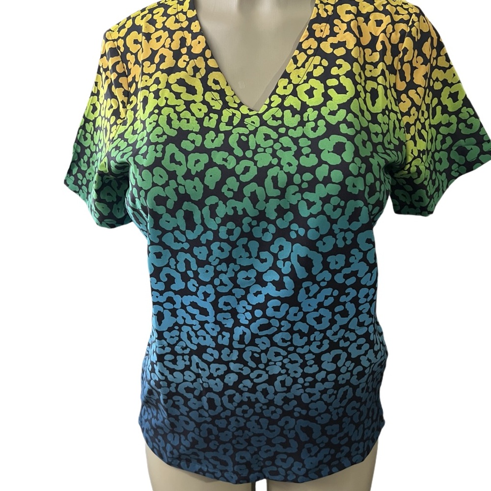 Multicolor Leopard Print Women's Top